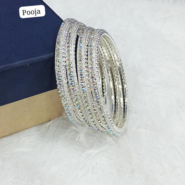 Pooja Bangles Silver Plated Bangles Set