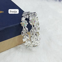 Pooja Bangles Silver Plated Bangles Set