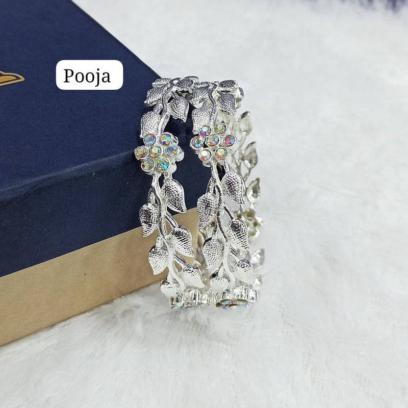 Pooja Bangles Silver Plated Bangles Set