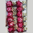 Pooja Bangles Floral Hair Clips (Pack Of 12)