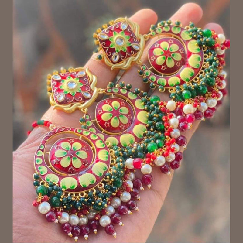 Meenakari Jhumka/ Rani Pink Jhumka/indian Earrings/indian Jewelry/  Bollywood Jewelry /meenakari Earrings /kundan Earring/pakistani Jewelry -  Etsy Israel