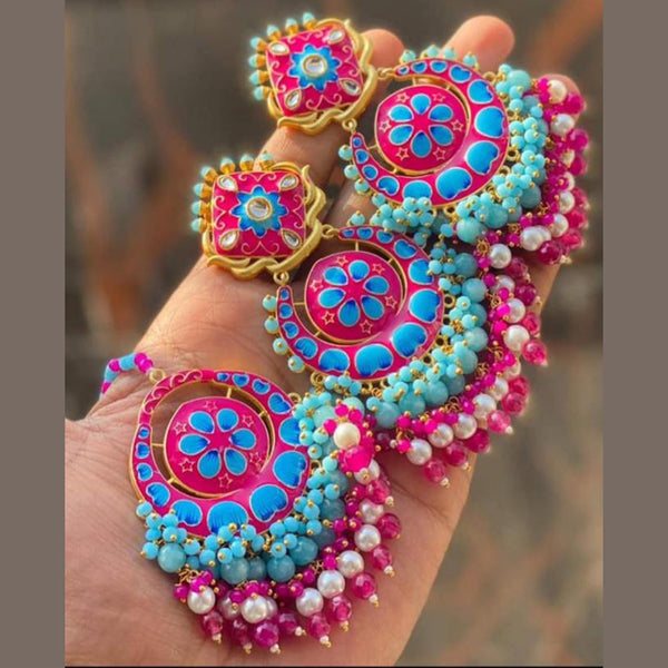 Pooja Bangles Gold Plated Meenakari Earrings