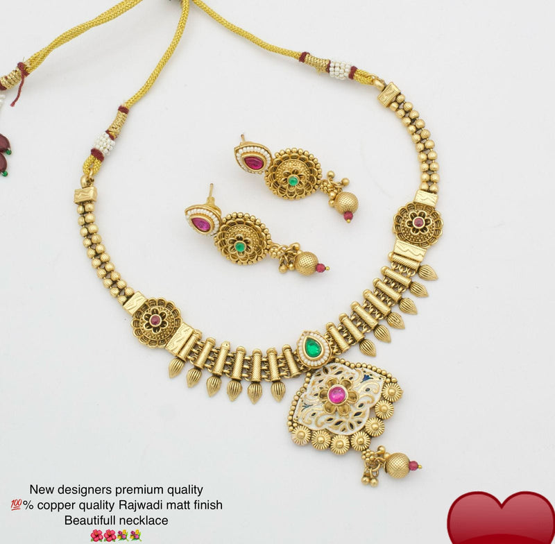 Pooja Bangles Gold Plated Pota Necklace set