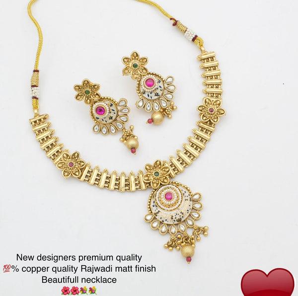 Pooja Bangles Gold Plated Pota Necklace set