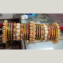 Pooja Bangles Gold Plated Acrylic Bangles Set