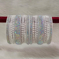 Pooja Bangles Austrian Stone And Pearl Bangles Set