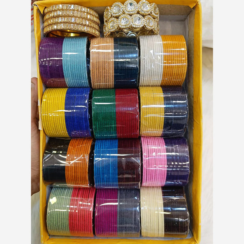 Pooja Bangles Velvet Bangles Set