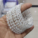 Pooja Bangles Silver Plated Bangles Set