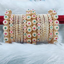 Pooja Bangles Meenakari And Pearl Bangles Set