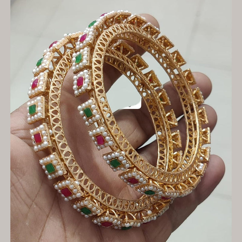 Pooja Bangles Gold Plated Bangle Set