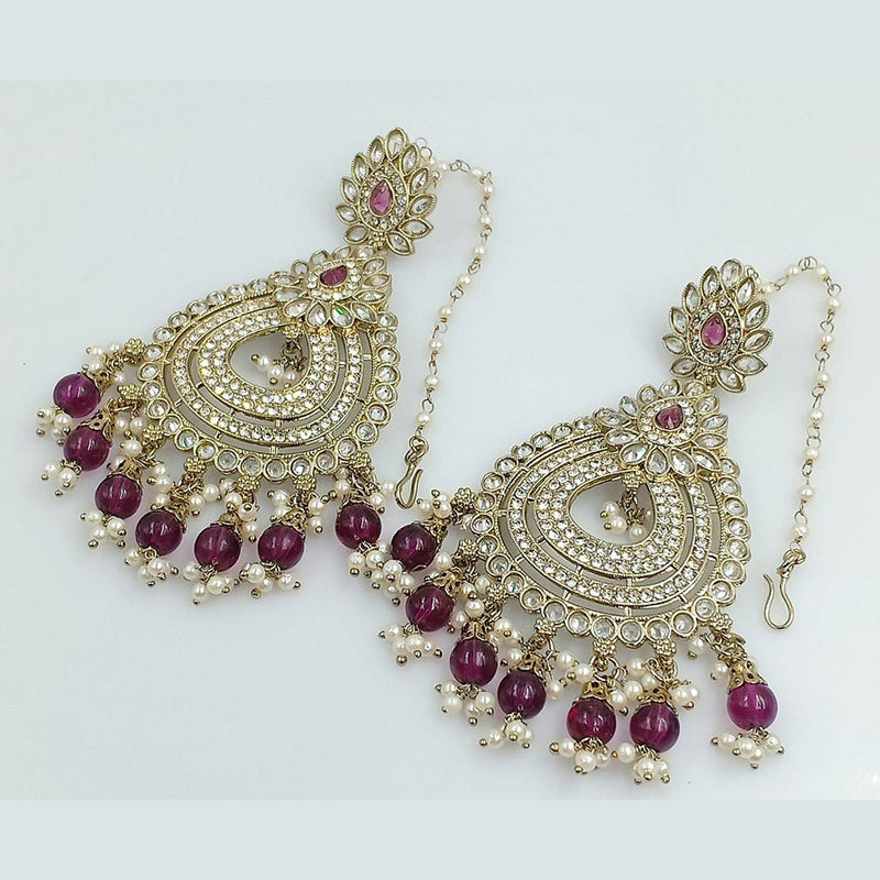 Pooja Bangles Gold Plated Austrian Stone Dangler Earrings