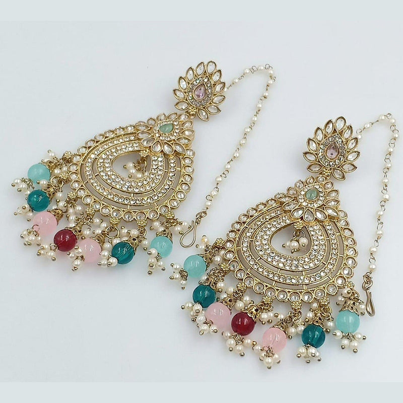 Pooja Bangles Gold Plated Austrian Stone Dangler Earrings