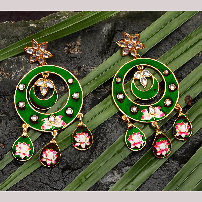 Bhavi Jewels  Meenakari Dangler Earrings