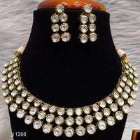 Heera Jewellers Gold Plated Kundan Stone Choker Necklace Set