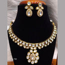 Heera Jewellers Gold Plated Kundan Stone Choker Necklace Set