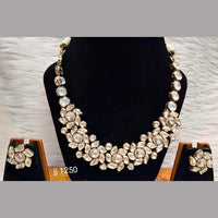 Heera Jewellers Gold Plated Kundan Stone Choker Necklace Set