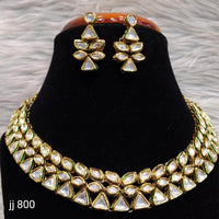 Heera Jewellers Gold Plated Kundan Stone Choker Necklace Set