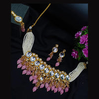 Heera Jewellers Gold Plated Kundan Stone Necklace Set