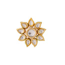 Heera Jewellers Gold Plated Kundan Stone Adjustable Ring