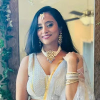 Heera Jewellers Gold Plated Kundan Stone Choker Necklace Set