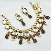 Heera Jewellers Gold Plated Kundan Stone Choker Necklace Set