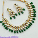 Heera Jewellers Gold Plated Kundan Stone Choker Necklace Set