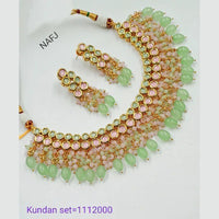 Heera Jewellers Gold Plated Kundan Stone Choker Necklace Set