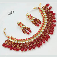 Heera Jewellers Gold Plated Kundan Stone Choker Necklace Set