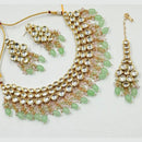 Heera Jewellers Gold Plated Kundan Stone Choker Necklace Set