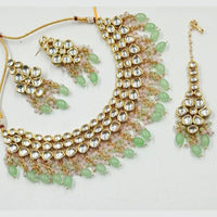 Heera Jewellers Gold Plated Kundan Stone Choker Necklace Set