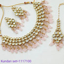 Heera Jewellers Gold Plated Kundan Stone Choker Necklace Set