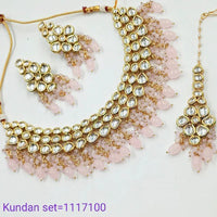 Heera Jewellers Gold Plated Kundan Stone Choker Necklace Set