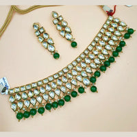 Heera Jewellers Gold Plated Kundan Stone Choker Necklace Set