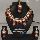 Heera Jewellers Gold Plated Kundan Stone Choker Necklace Set