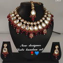 Heera Jewellers Gold Plated Kundan Stone Choker Necklace Set
