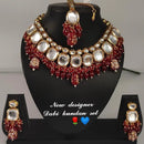 Heera Jewellers Gold Plated Kundan Stone Choker Necklace Set