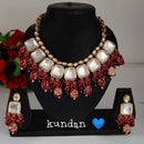 Heera Jewellers Gold Plated Kundan Stone Choker Necklace Set