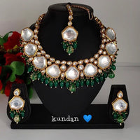 Heera Jewellers Gold Plated Kundan Stone Choker Necklace Set