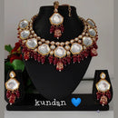 Heera Jewellers Gold Plated Kundan Stone Choker Necklace Set