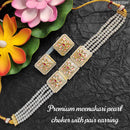 Heera Jewellers Gold Plated Meenakari Choker Necklace Set