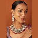 Heera Jewellers Gold Plated Kundan Stone Necklace Set