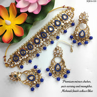 Heera Jewellers Gold Plated Mirror & Beads Necklace Set