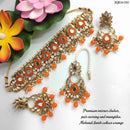 Heera Jewellers Gold Plated Mirror & Beads Necklace Set