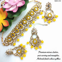 Heera Jewellers Gold Plated Mirror & Beads Necklace Set