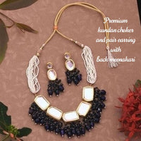 Heera Jewellers Gold Plated Kundan & Beads Necklace Set