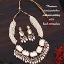 Heera Jewellers Gold Plated Kundan & Beads Necklace Set