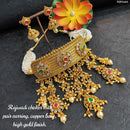 Heera Jewellers Gold Plated Kundan Stone Choker Necklace Set