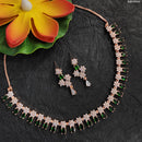 Heera Jewellers American Diamond Stylish Fancy Necklace Set