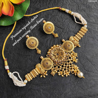 Heera Jewellers Crystal Stone Choker Necklace Set