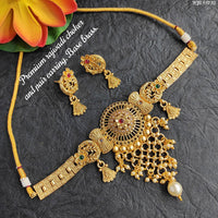 Heera Jewellers Crystal Stone Choker Necklace Set